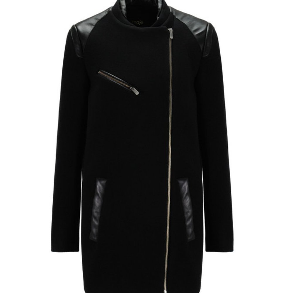 Maje Black Genki Coat